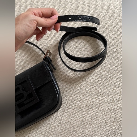 BY FAR Black Leather Shoulder Bag